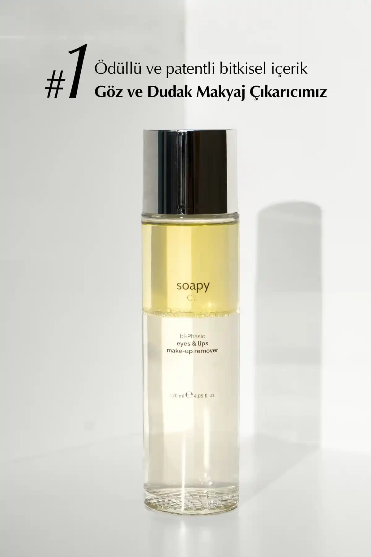 Soapy Co Çift Fazlı Göz ve Dudak Makyaj Temizleyici Hassas Ciltler İçin Güvenli ve Etkili