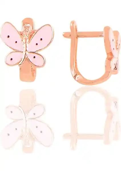 Söğütlü Silver Gümsü Rose Pembe Mineli Kelebek Çocuk Küpesi Özellikleri ve Kullanımı