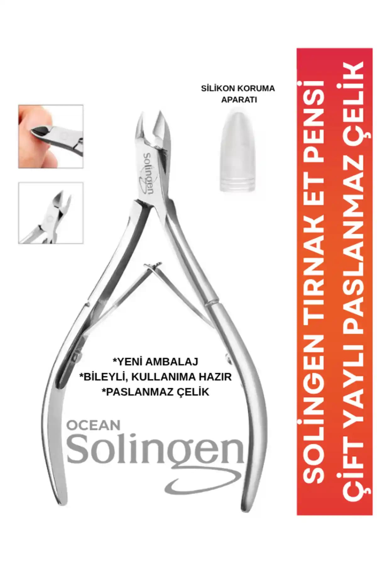 Solingen Marka Profesyonel Manikür ve Pedikür Tırnak Et Pensi - Dayanıklı ve Keskin