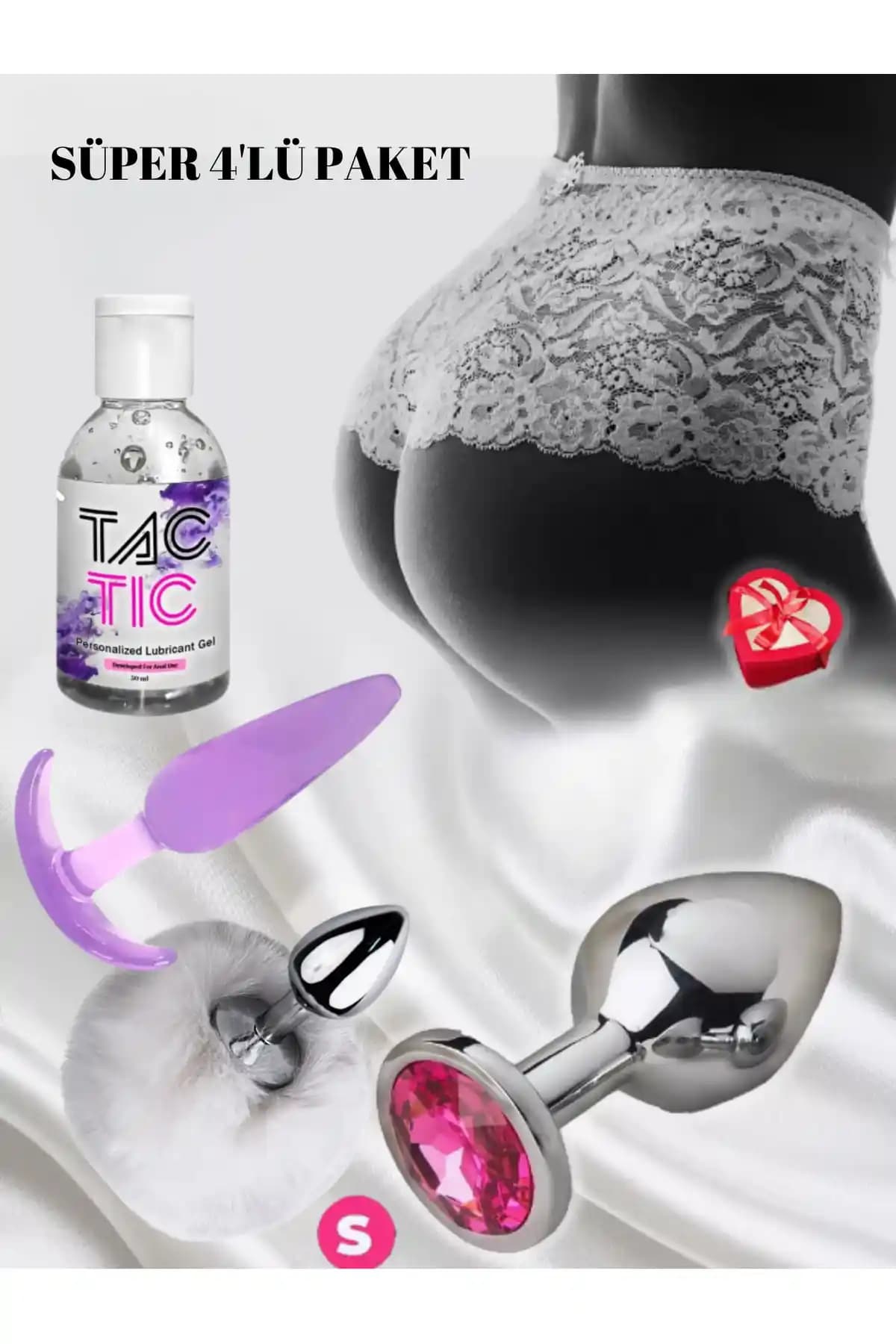Tactic Süper 4'lü Anal Paketi ve Kayganlaştırıcı ile Güvenli ve Konforlu Anal Deneyim