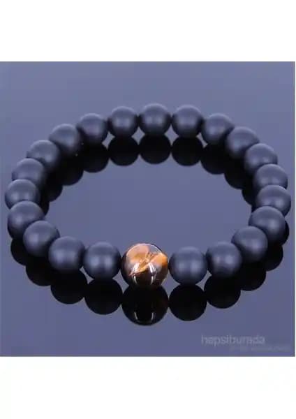 Takıcadde Siyah Mat Oniks ve Kaplan Gözü Doğal Taş Bileklik Ürün Tanıtımı ve Özellikleri