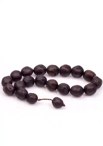 Taş Sanğı Koyu Renk Kokulu Anıza Ağacı Tesbih 14 mm doğal ve estetik tasarım