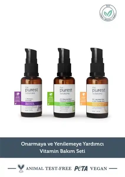 The Purest Solutions Cilt Bakım Seti: Çoklu Serumlarla Sağlıklı ve Genç Bir Cilt
