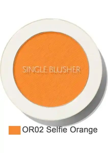 The Saem Single Blusher Selfie Orange: Doğal ve Uzun Süre Kalıcı Makyaj İçin Ideal Allık Seçeneği