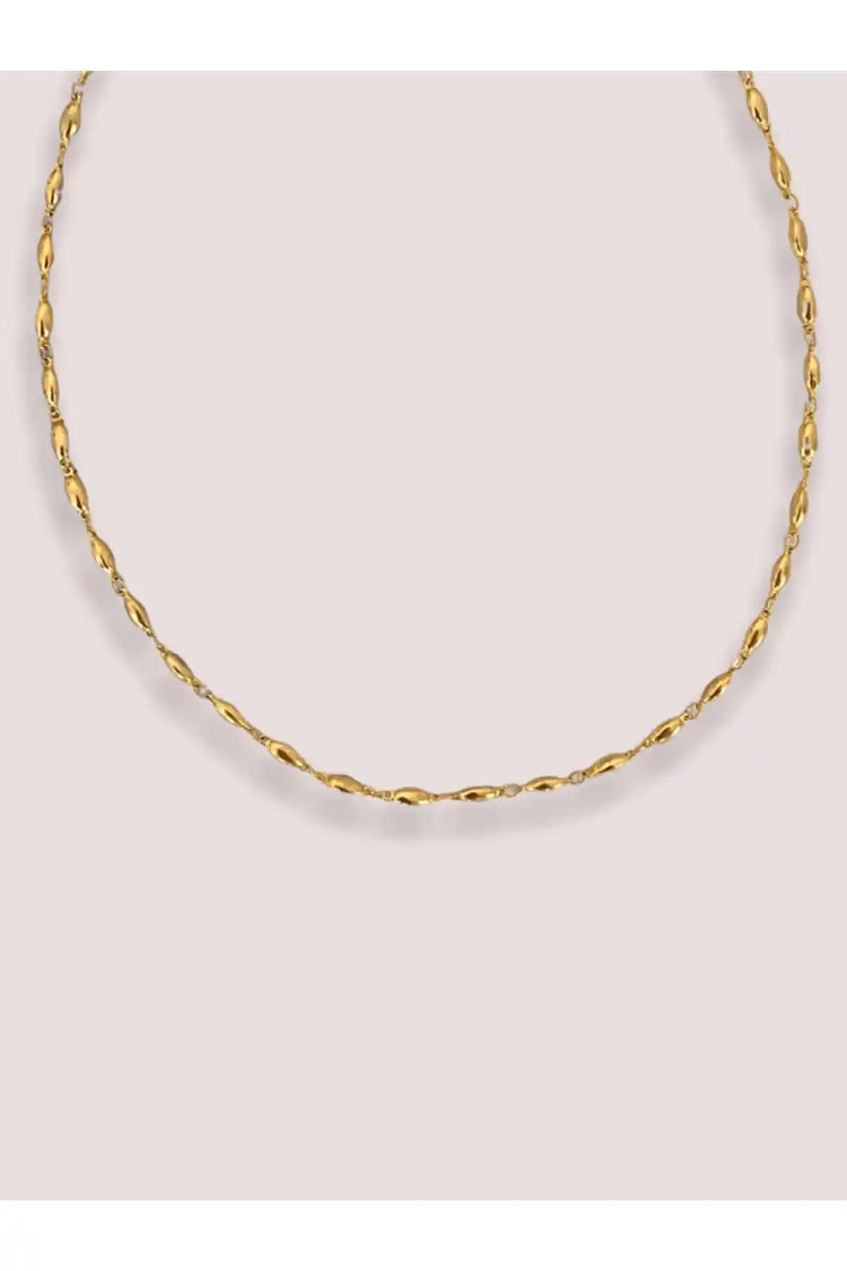 TOMERV ATELIER Vintage Elips Altın Kolye: Zarif ve Özgün Tasarım ile Şıklığa Katkı