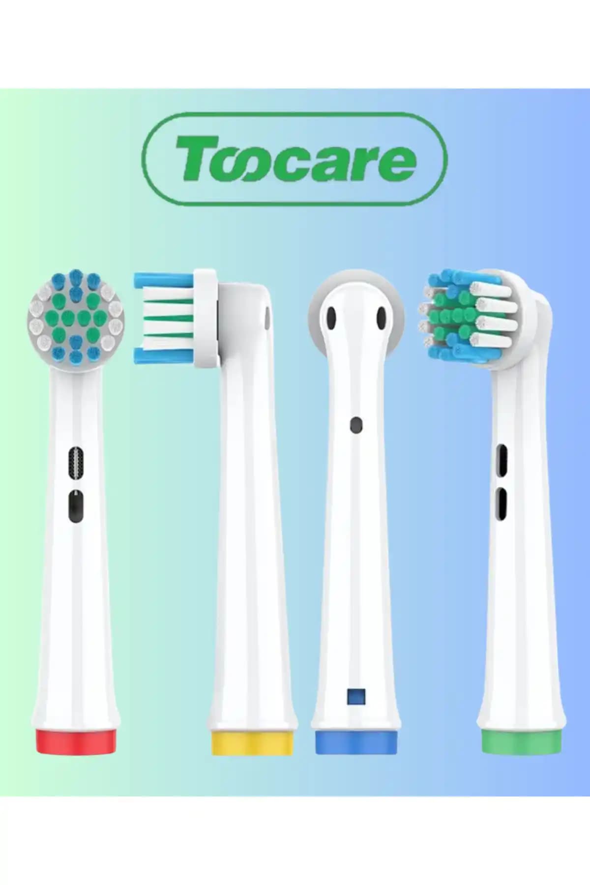 Toocare Oral-B Uyumlu Yedek Diş Fırçası Başlıkları Seti 4 Adet Kaliteli ve Hassas Temizlik