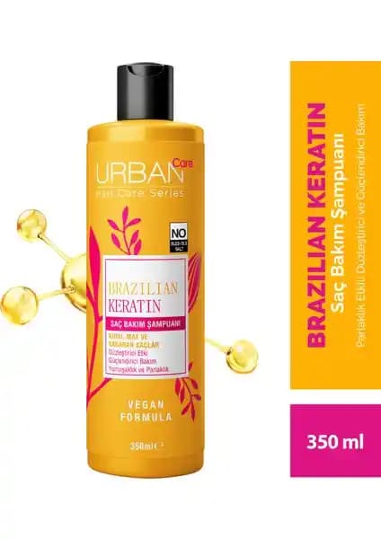 Urban Care Brazilian Keratin Saç Bakım Şampuanı: Parlaklık ve Güçlendirme İçin Günlük Kullanım Ürünü