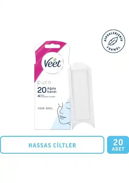 Veet Pure Hipoalerjenik Yüz Ağda Bandı Hassas Ciltler İçin Güvenli ve Etkili Çözüm
