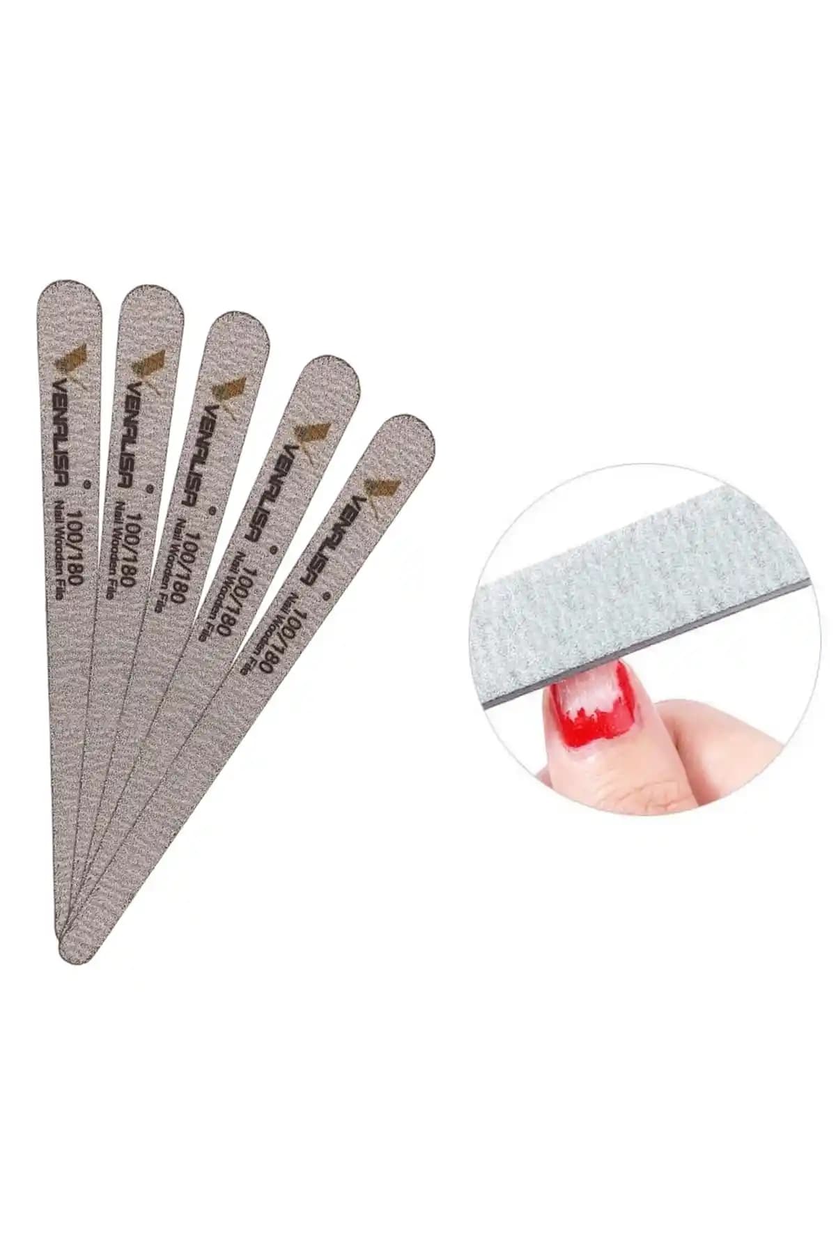 Venalisa 5'li 100/180 İnce Sert Kağıt Törpü Seti Profesyonel ve Ev Kullanımı İçin Uygun