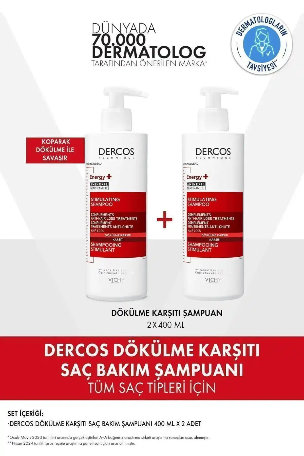 Vichy Dercos Energy+ Niasinamid İçeren Koparak Dökülme Karşıtı Şampuan Ürün İncelemesi ve Kullanıcı Yorumları