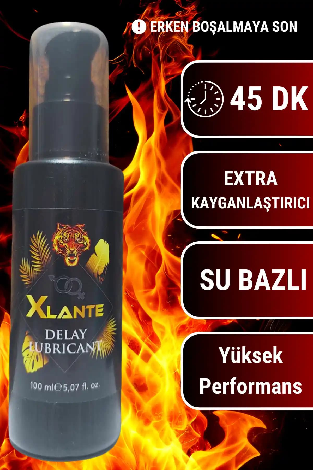 XLANTE Uzun Süre Özellikli Su Bazlı Kayganlaştırıcı Jel 100 ml cinsel konfor ve kayganlık sağlar
