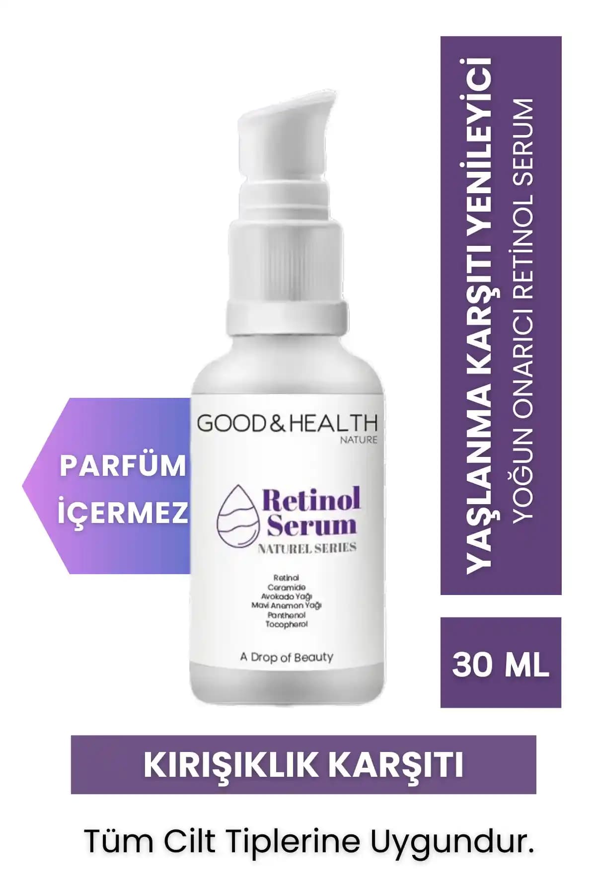 Yaşlanma ve Kırışıklık Karşıtı Retinol Serumu: Cilt Yenileme ve Elastikiyet Artırıcı Etkiler