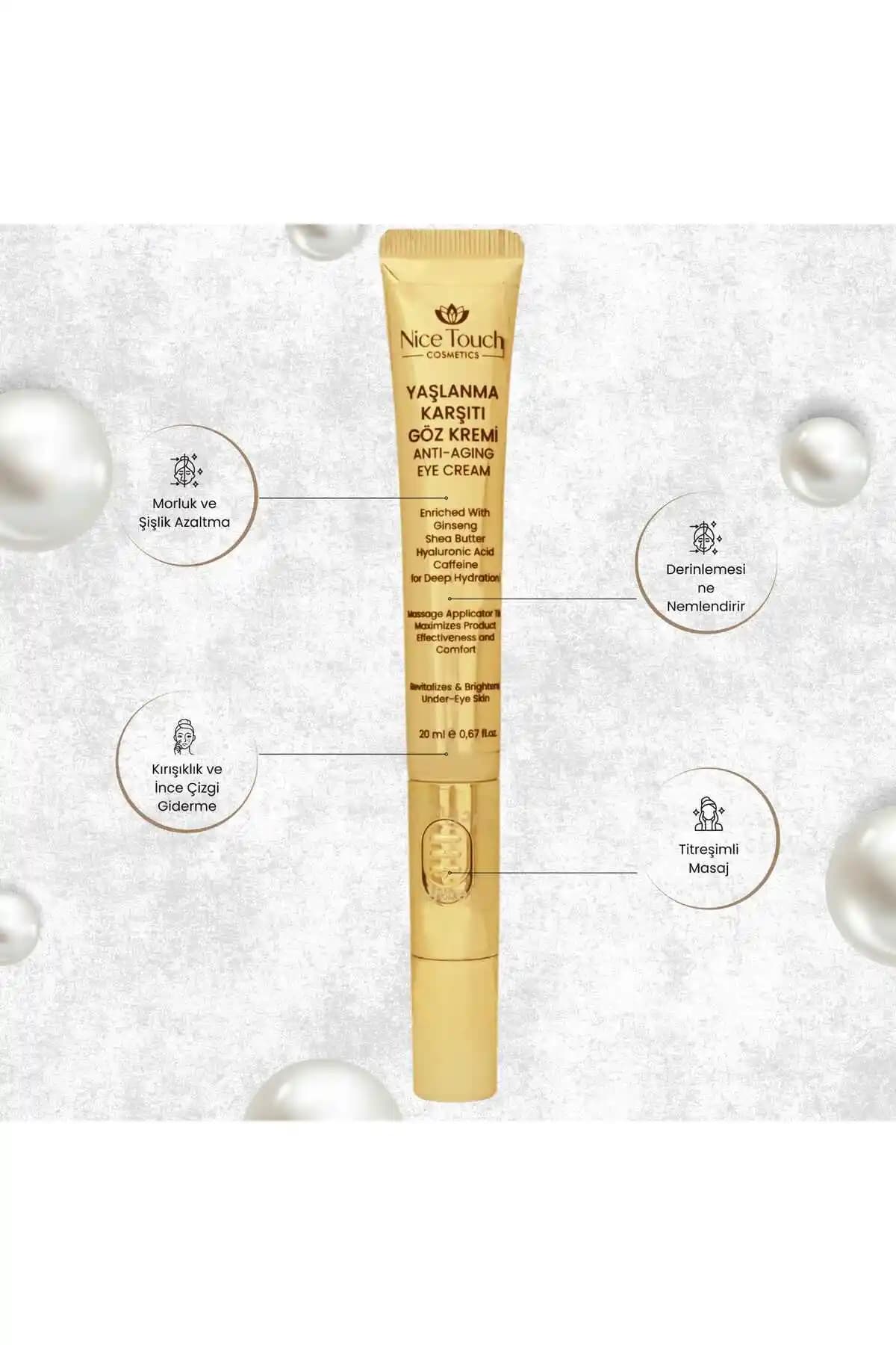 Yaşlanma ve Kırışıklık Karşıtı Titreşimli Elektrik Masajlı Göz Kremi 20ml
