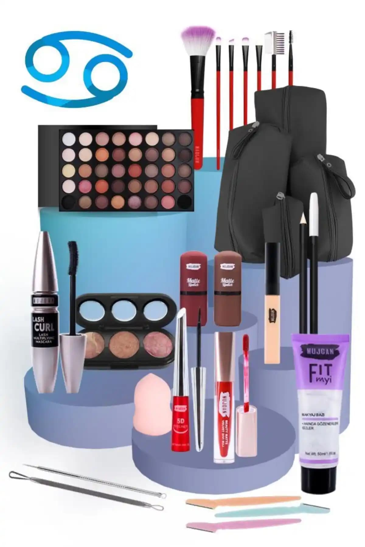 Yengeç Burcu Kadınları İçin Özel MUJGAN Makyaj Seti Estetik ve Fonksiyonellik Bir Arada