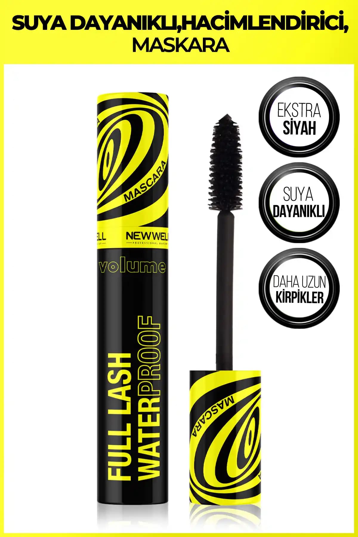 Yeni Well Full Lash Volume Waterproof Maskara ile Uzun ve Hacimli Kirpikler Elde Edin