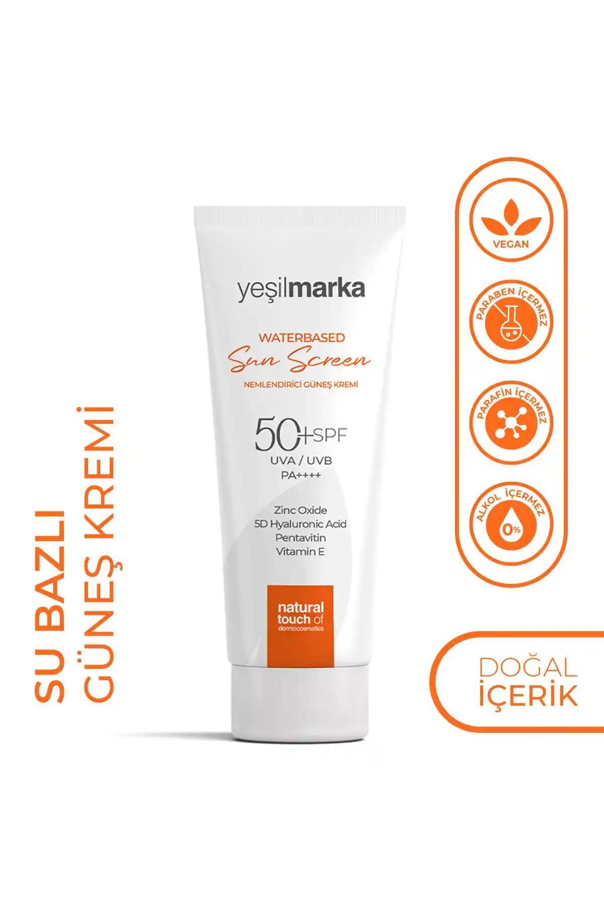 Yeşilmarka 50 Faktör Su Bazlı Güneş Kremi Geniş Spektrumlu Koruma ve Hafif Formül