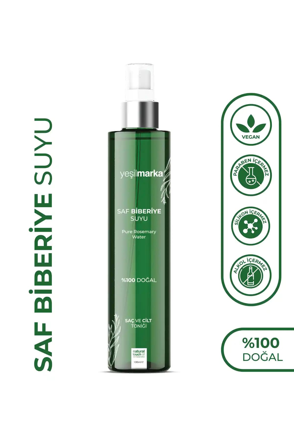 Yeşilmarka Doğal Biberiye Suyu ile Saç ve Cilt Sağlığında Güçlü Destek