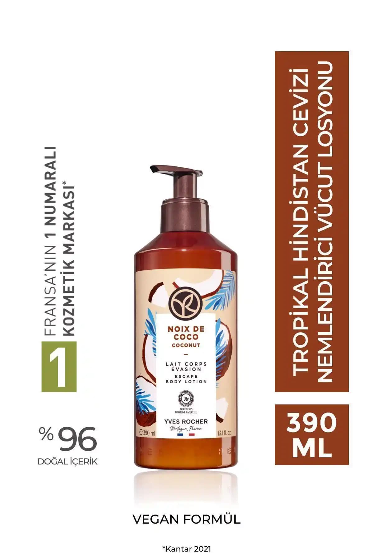 Yves Rocher Vücut Losyonu Tropikal Hindistan Cevizi ile Nemlendirici ve Besleyici Bakım