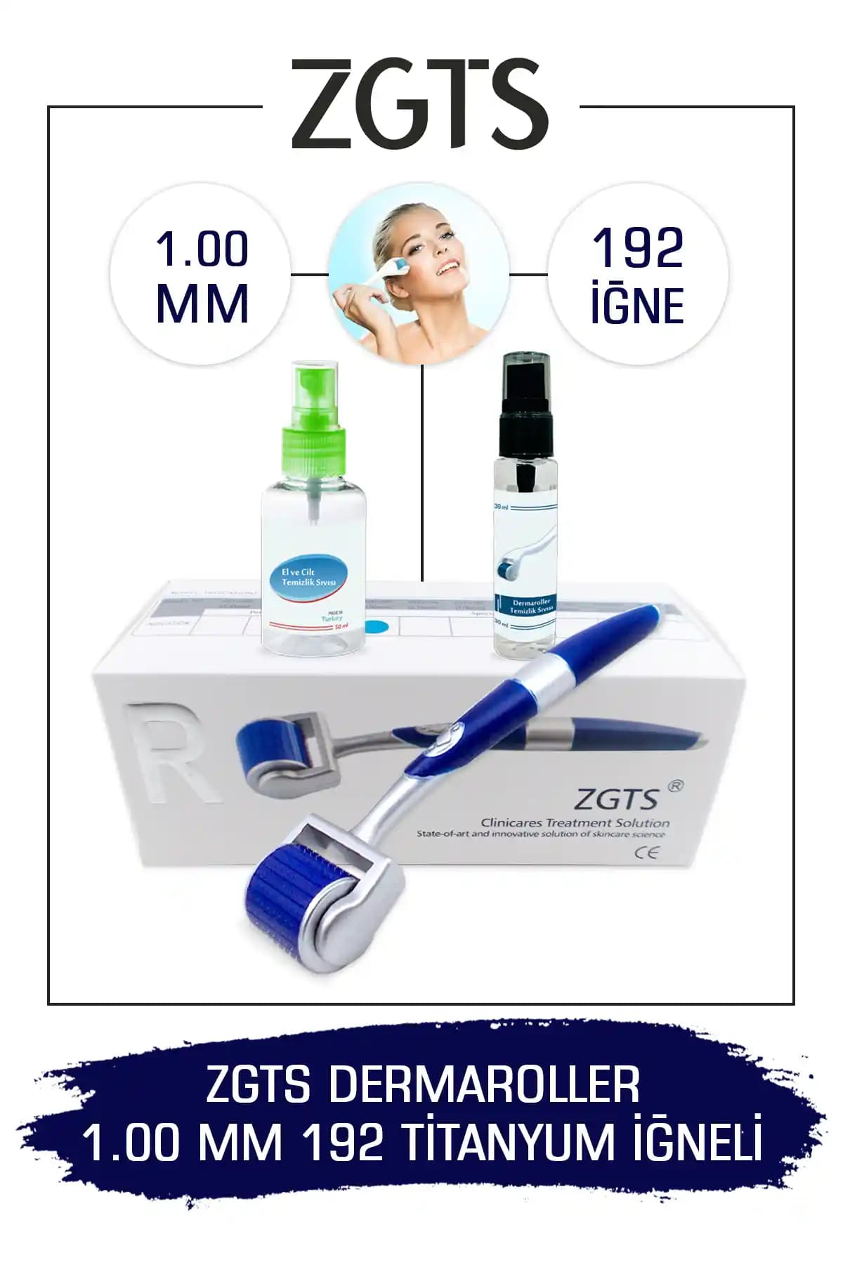 Zgts Blue Line Dermaroller 1.00mm Titanyum ile Cilt ve Saç Bakımında Yenilikçi Çözüm