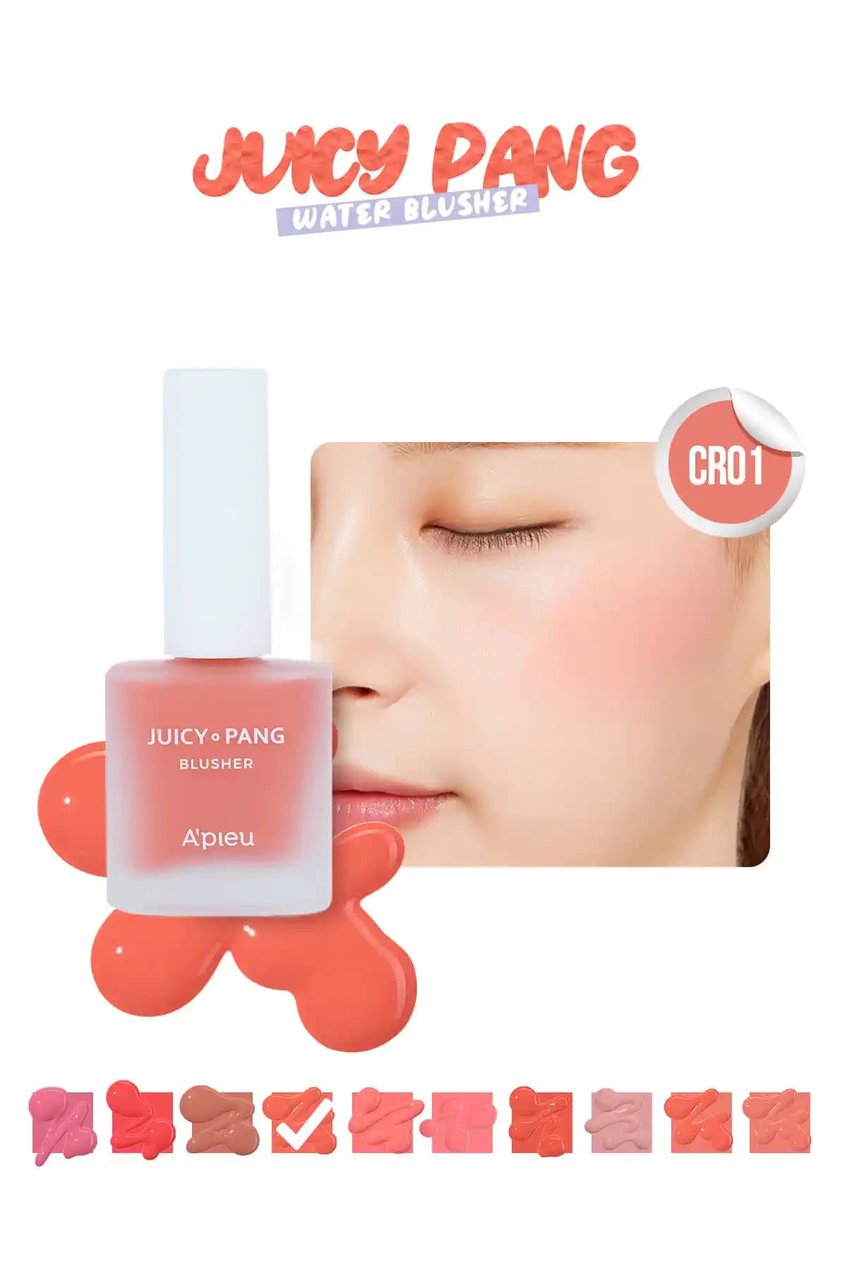 A'PIEU Juicy-Pang Water Blusher CR01: Doğal Görünüm ve Meyve Kokusu ile Hafiflik