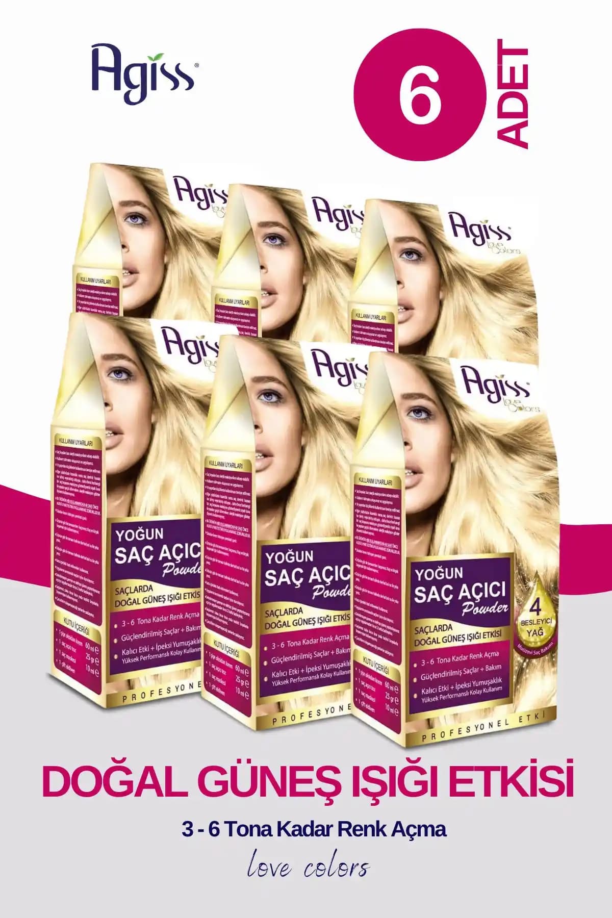 AGISS Love Colors Yoğun Saç Renk Açıcı Pudra: Saçları Yıpratmadan Açan Güçlü Formül