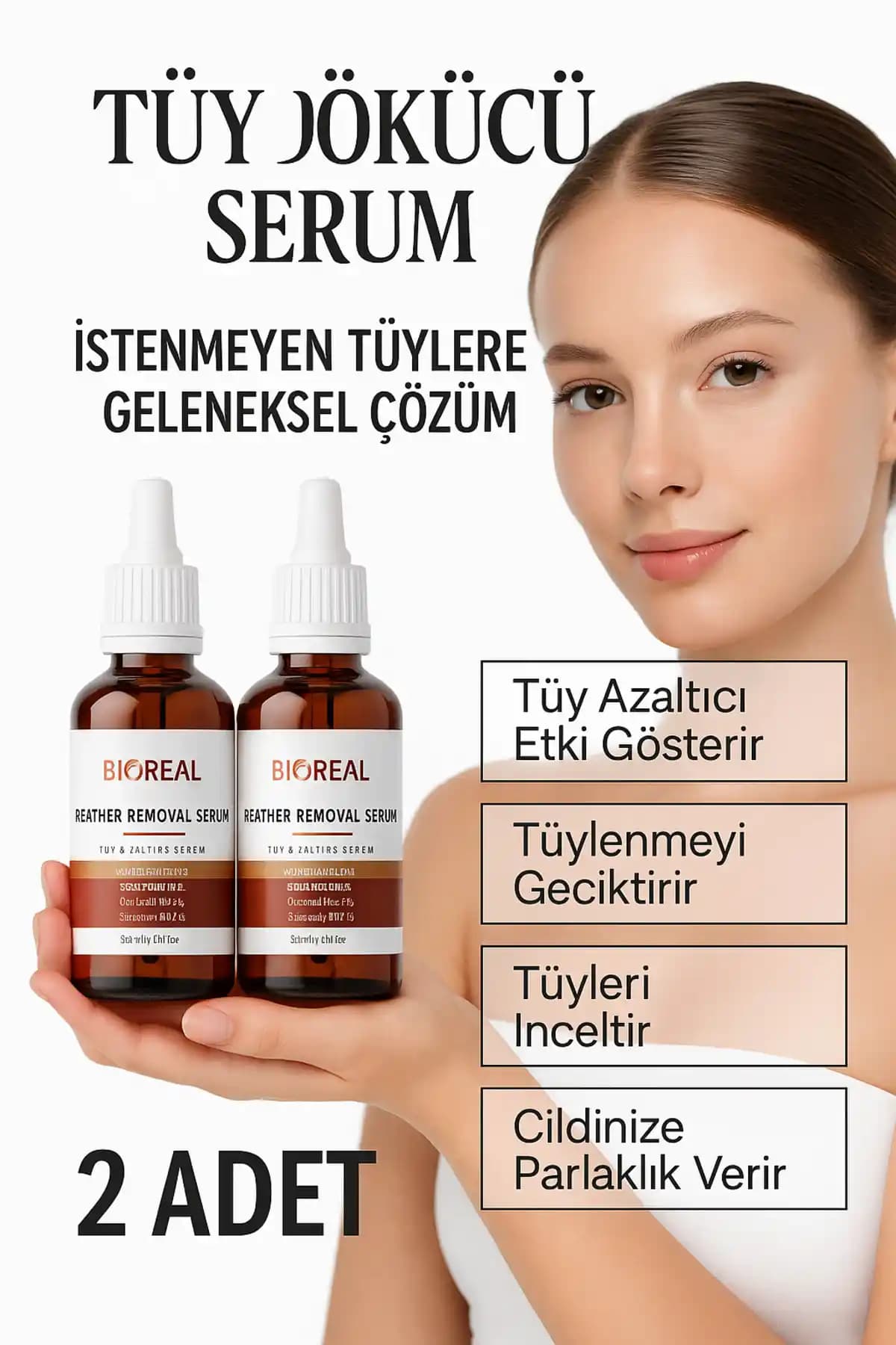 Bioreal Tüy Azaltıcı Serum ile Tüy Sorununa Kalıcı Çözüm Sunan Doğal Formül