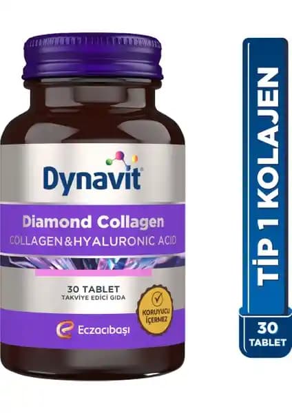 Dynavit Diamond Collagen & Hyaluronic Acid Kompleksi: Cilt, Saç ve Tırnak Sağlığını Destekleyen Çok Yönlü Takviye