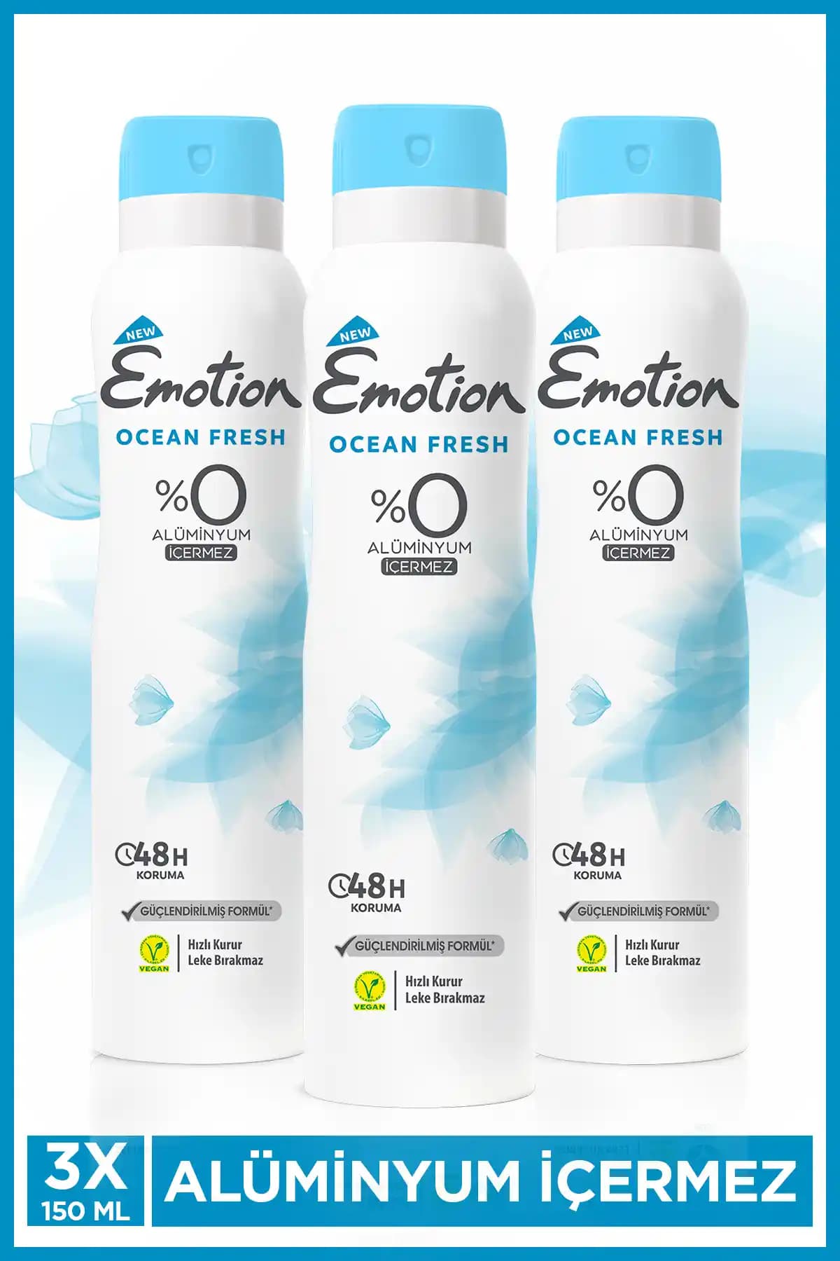 Emotion Ocean Fresh Kadın Vegan Deodorant: Doğal ve Uzun Süreli Koruma Sağlayan Ürün
