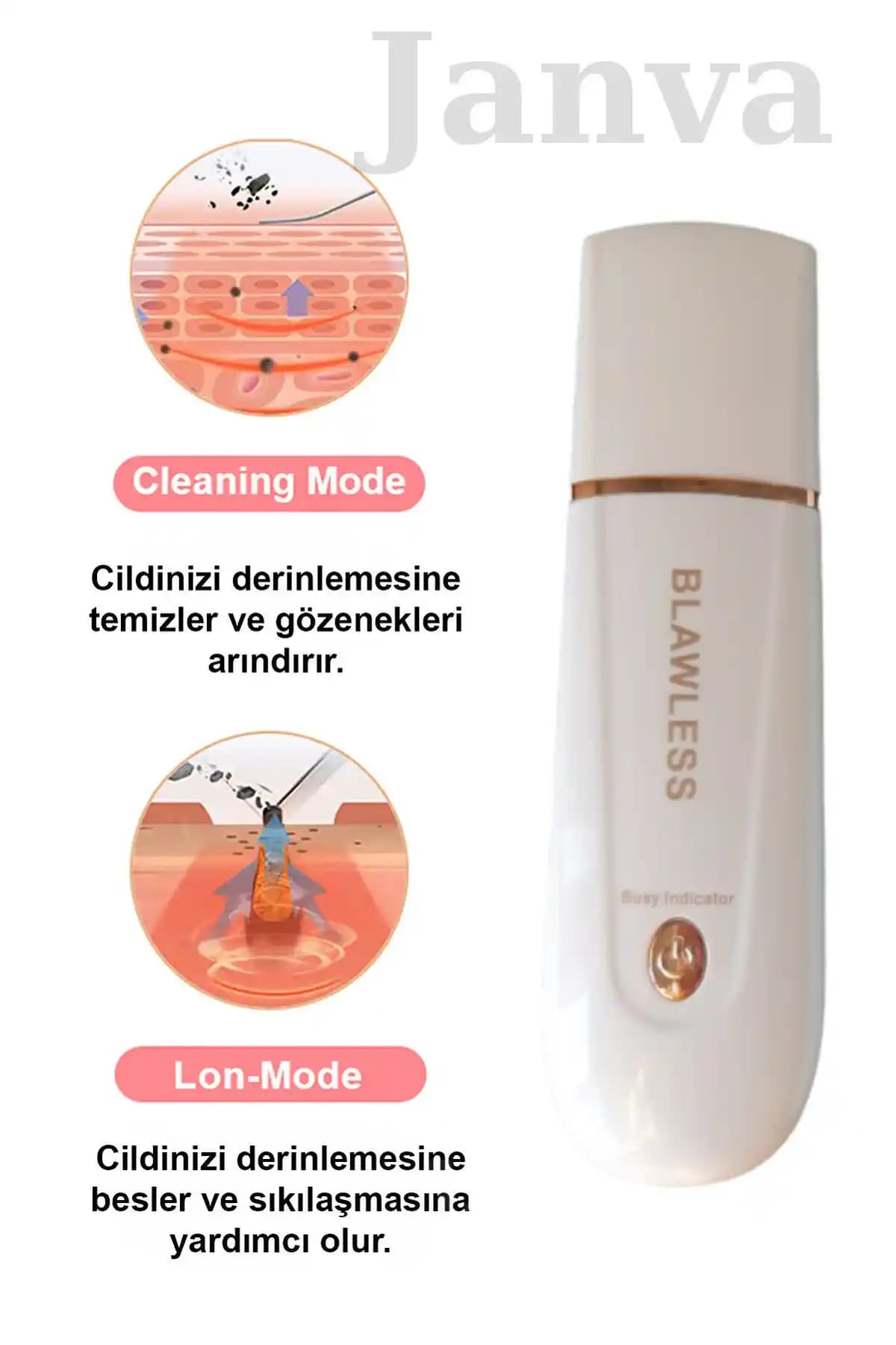 Janva Siyah Nokta Temizleme Spatula Aleti ile Derinlemesine Cilt Temizliği ve Bakımı