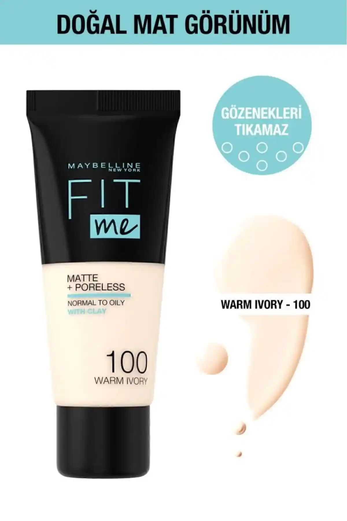 Maybelline Fit Me Matte Poreless Fondöten: Doğal Mat Görünüm ve Gözenek Gizleme Özellikleri