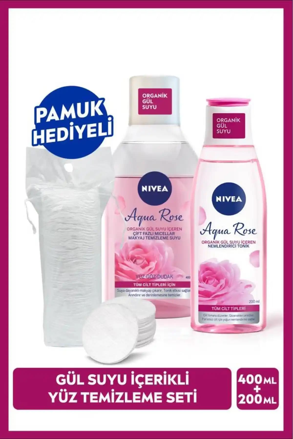 NIVEA Aqua Rose Çift Fazlı Micellar Makyaj Temizleme Suyu ve Nemlendirici Tonik Ürünleri Özellikleri