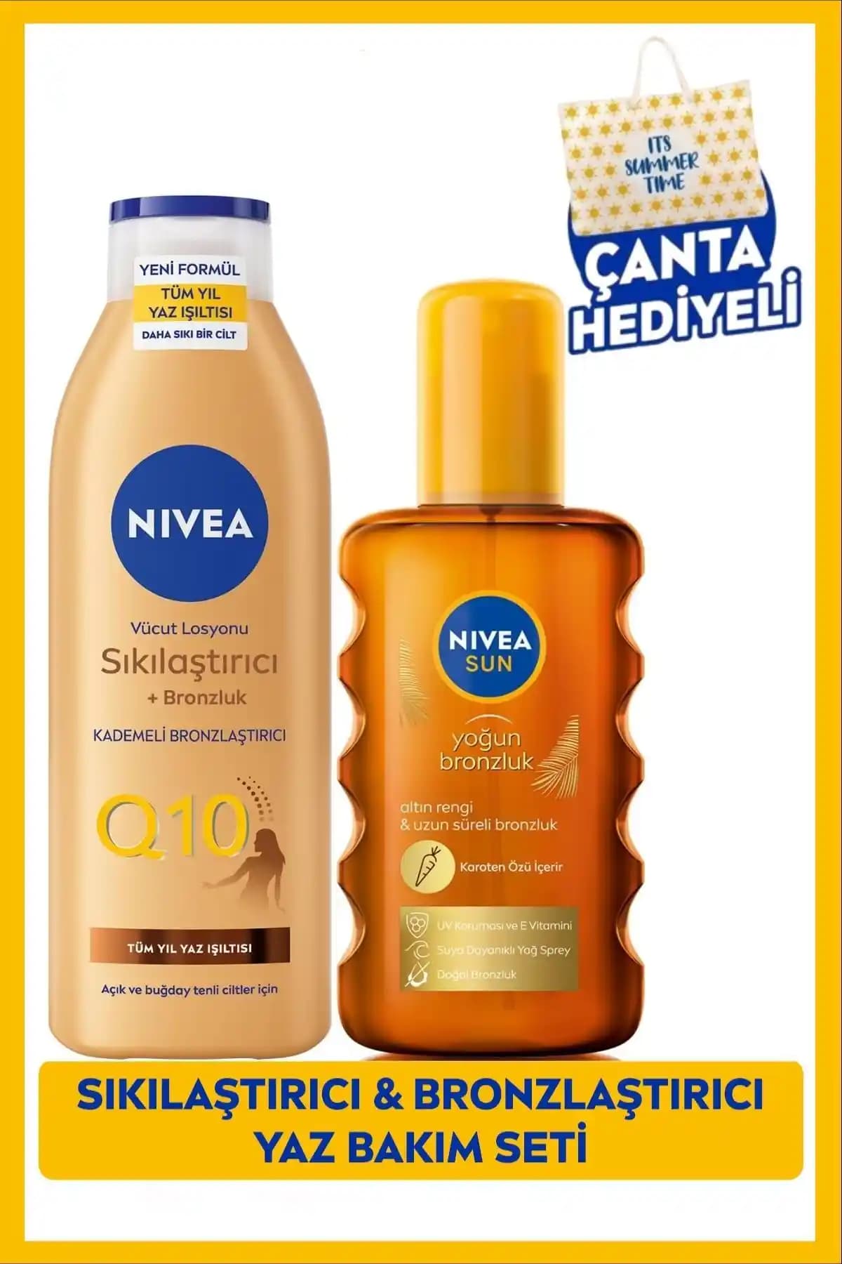 NIVEA Güneş Bakım Ürünleri: Bronzlaştırıcı Sprey ve Q10 Losyonu Özellikleri ve Kullanımı