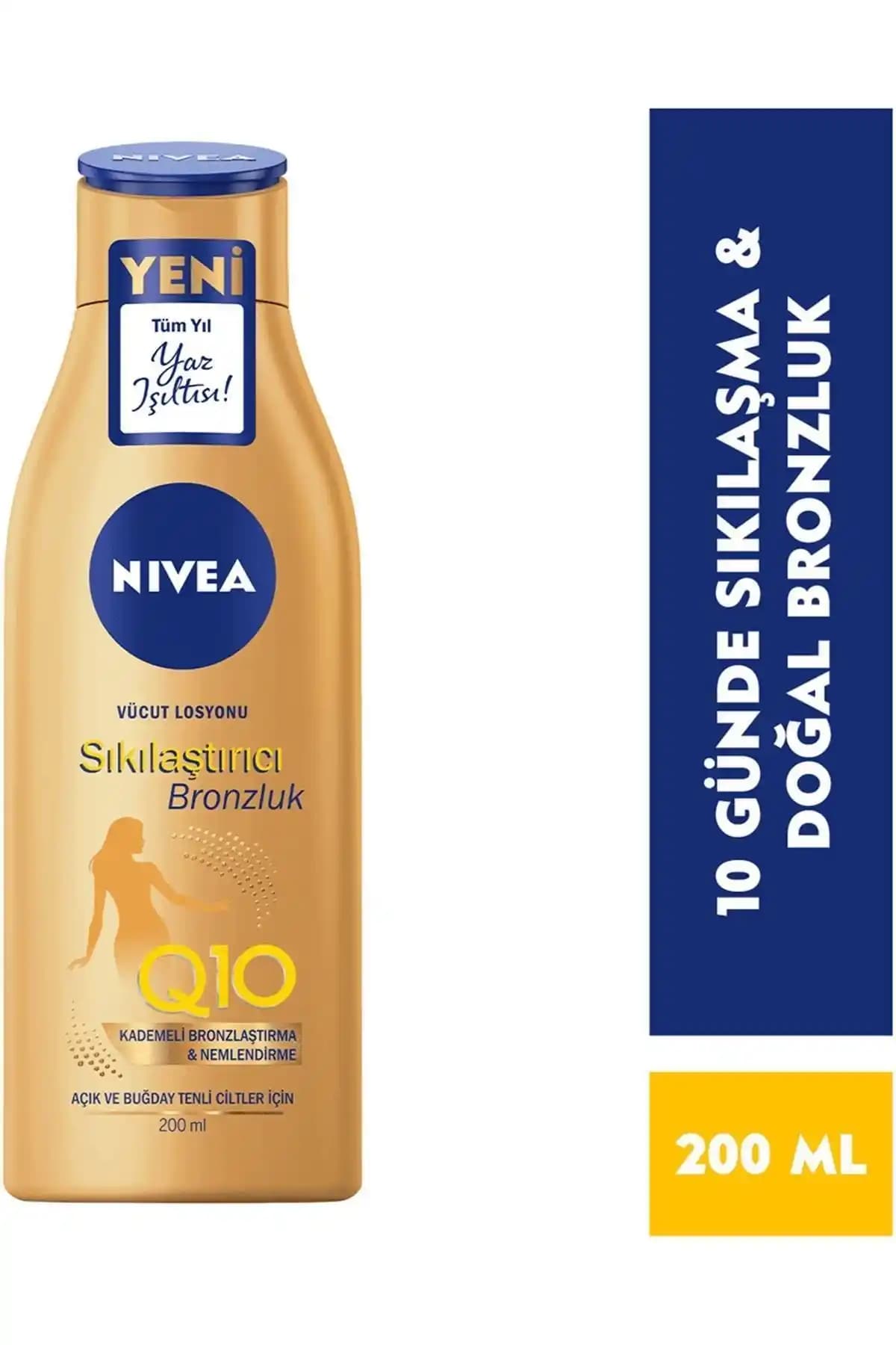 NIVEA Q10 Sıkılaştırıcı ve Bronzlaştırıcı Vücut Losyonu İncelemesi ve Kullanım Yönergeleri