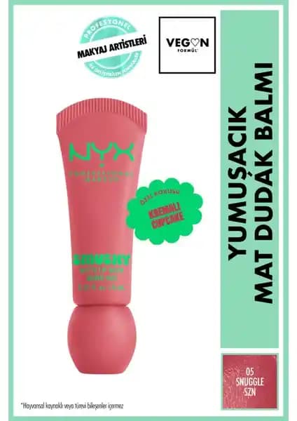 NYX Smushy Yu<muş>acık Mat Dudak Balmı 05 Snuggle Szn Kadife Mat Görünüm ve Nemlendirme