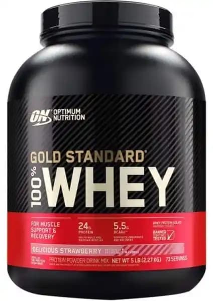 Optimum Gold 100% Whey Çilek Aromalı Protein Tozu Sağlıklı Kas Gelişimi İçin Uygun