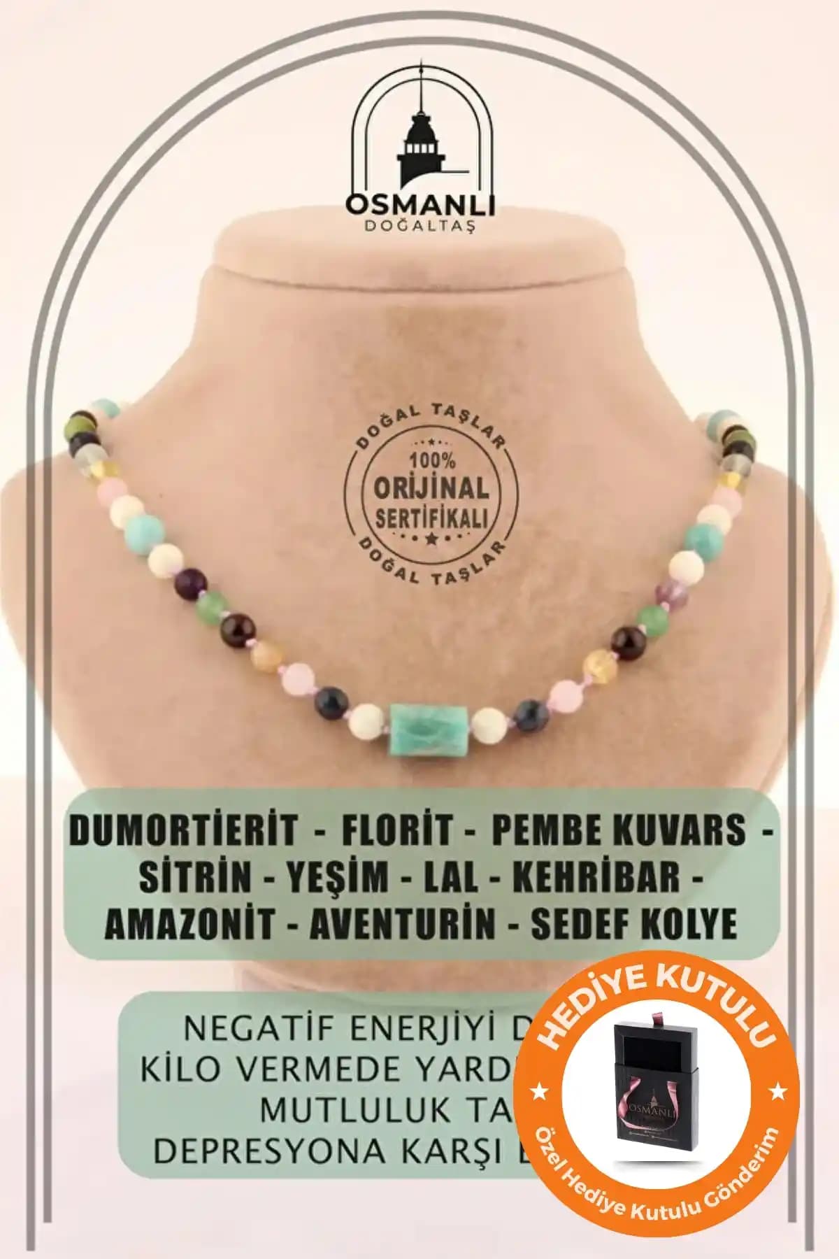 Osmanlı Doğal Taş Kolye: Enerji ve Zarafetin Birleşimi El İşçiliği Takı