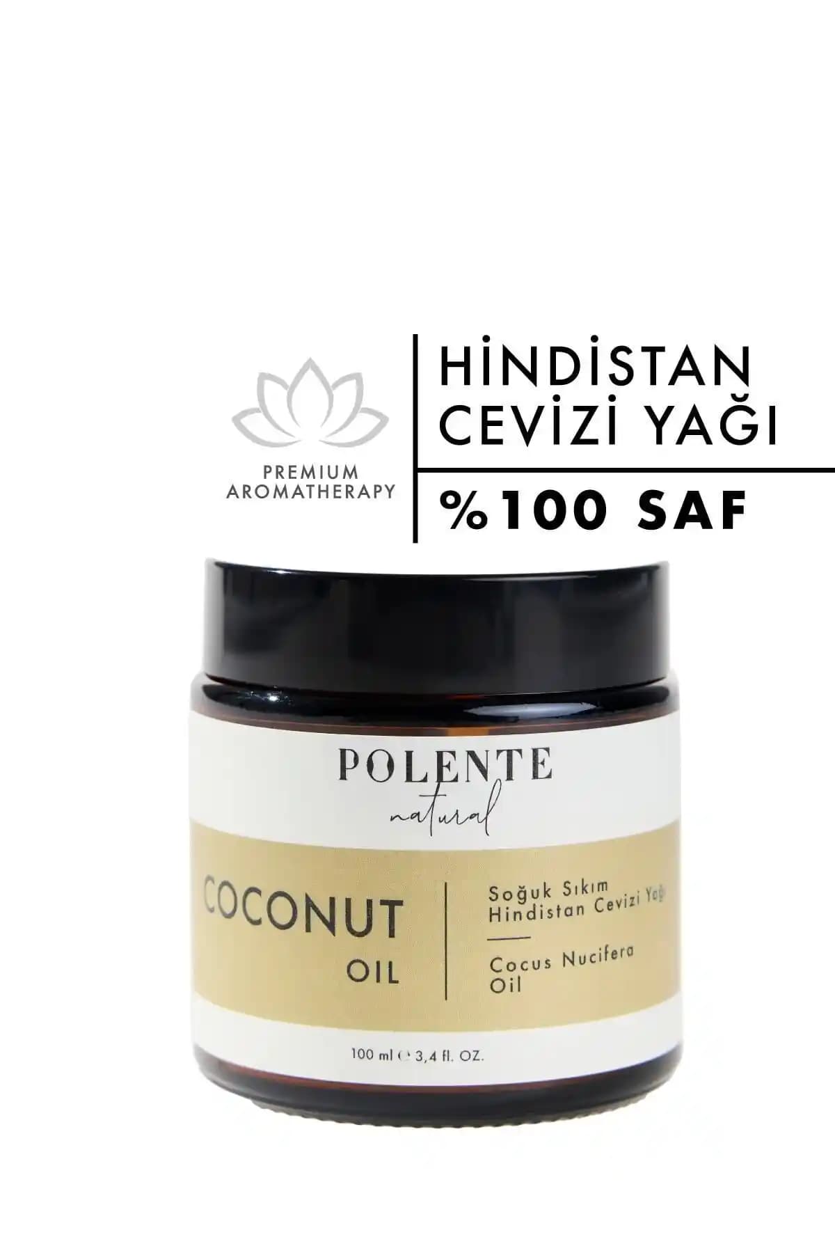 Polente Natural Hindistan Cevizi Yağı 100 ML Soğuk Sıkım Doğal Bakım Ürünü