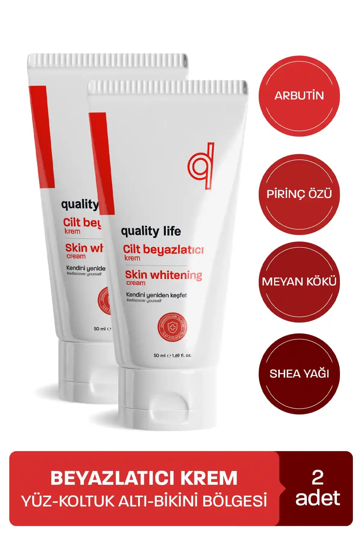 Quality Life 2 Adet Genital ve Vücut Beyazlatıcı Krem Seti Güvenli ve Etkili Kullanım İçin