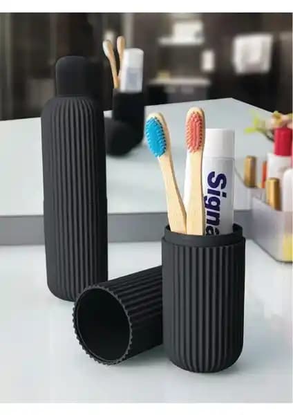 Seyahat Tipi Aksesuar Saklama Kabı Siyah Renkli Pratik ve Hijyenik Çözüm