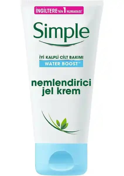 Simple Water Boost Nemlendirici Jel Krem: Hassas ve kuru ciltler için doğal ve hafif nemlendirme çözümü
