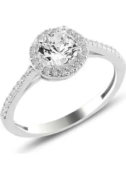 Söğütlü Silver Rodyumlu Zirkon Taşlı Yuvarlak Yüzük: Şıklık ve Dayanıklılık Bir Arada