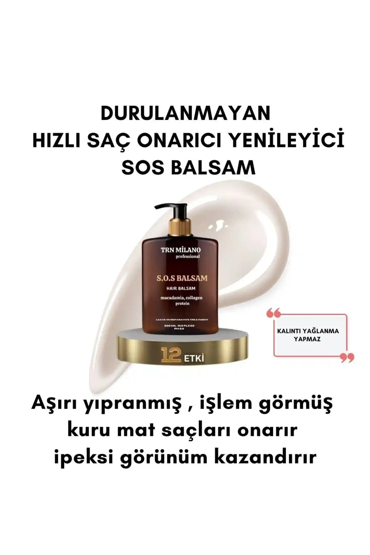 TRN MİLANO Sos Balsam: Saçların Sağlığını Yeniden Kazandıran Yoğun Bakım Ürünü