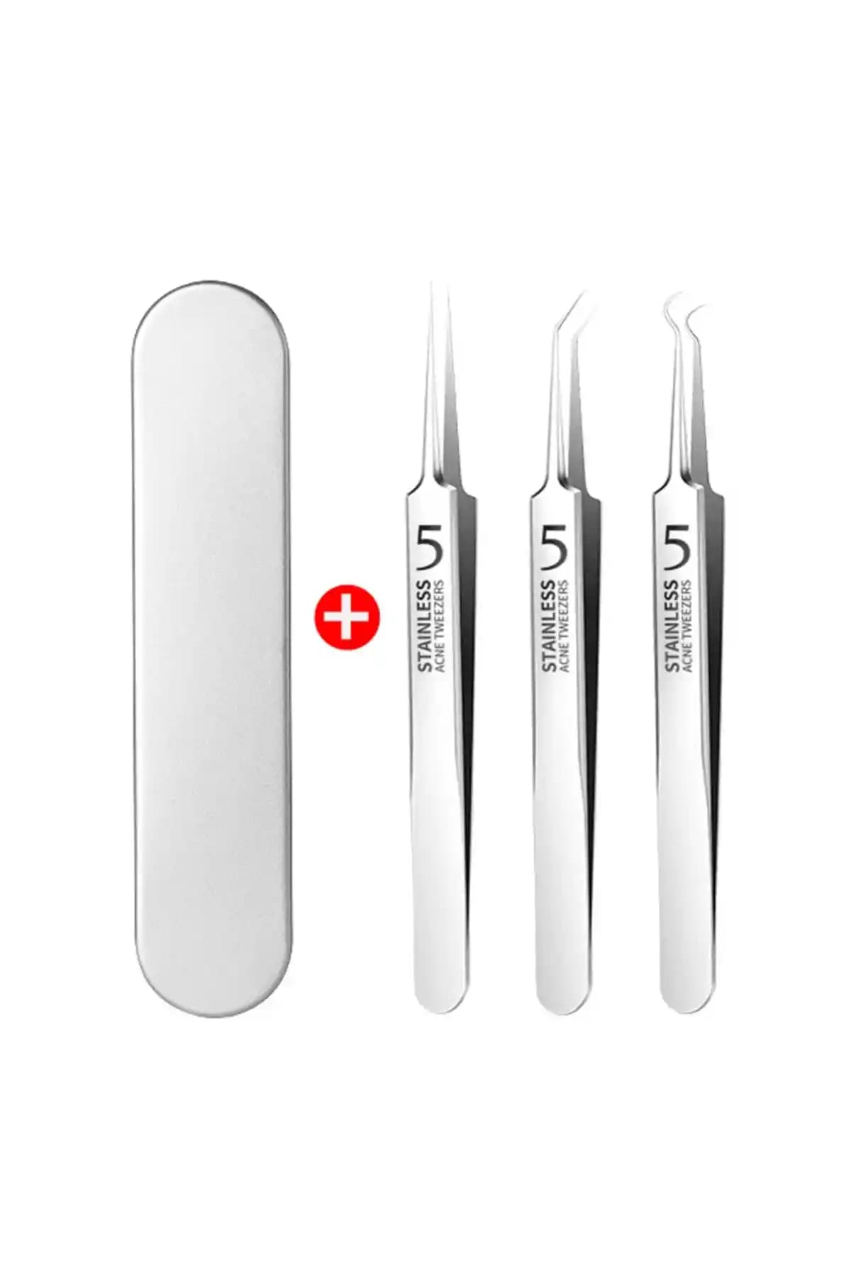 Valkyrie Profesyonel Paslanmaz Çelik Cımbız Seti 3'lü Hassas ve Çok Yönlü Kullanım