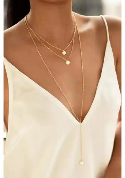 Yeni Obsessions Stam Kolye Altın: Günlük Kullanım İçin Modern ve Şık Çok Katmanlı Takı