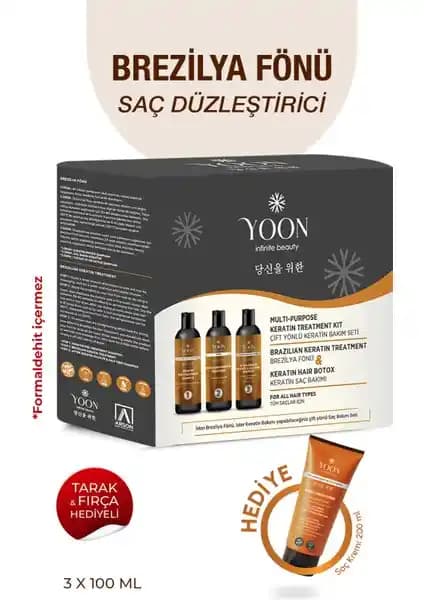 Yoon Brezilya Fönü ve Keratin Seti ile Evde Profesyonel Saç Bakımı ve Düzleştirme