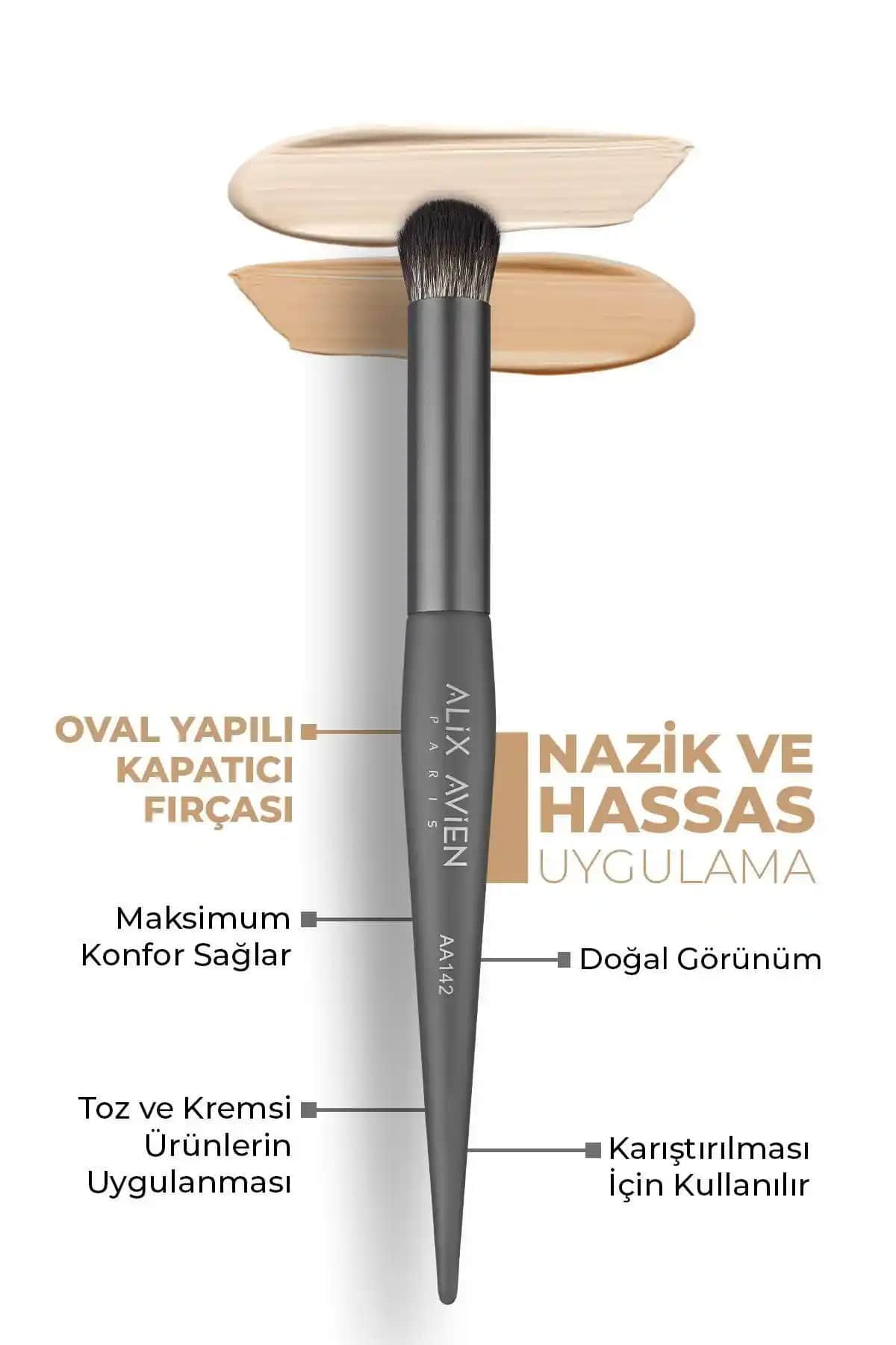 Alix Avien Oval Yapılı Kapatıcı Fırçası: Hassas ve Detaylı Makyajlar İçin Uygun