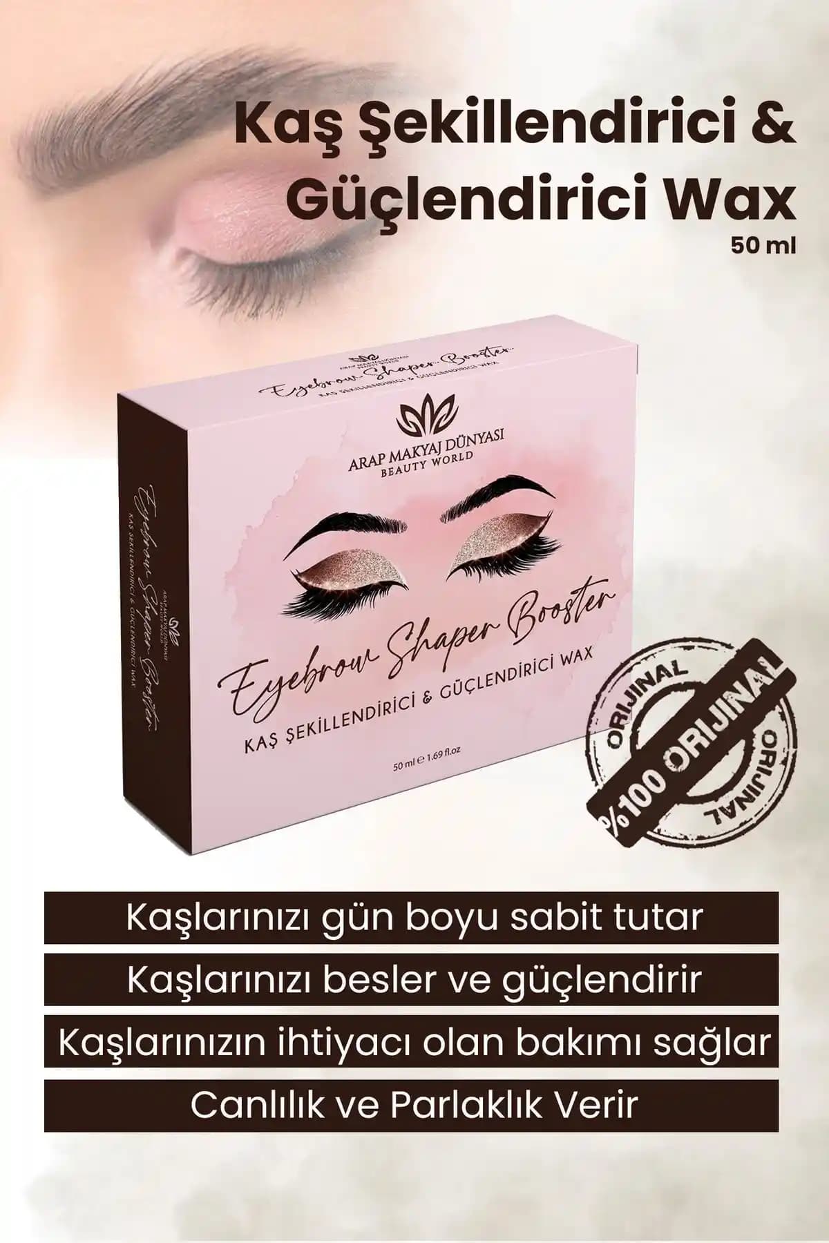 Arap Makyaj Dünyası Eyebrow Shapper Booster ile Kalıcı ve Doğal Kaş Şekillendirme Ürünü