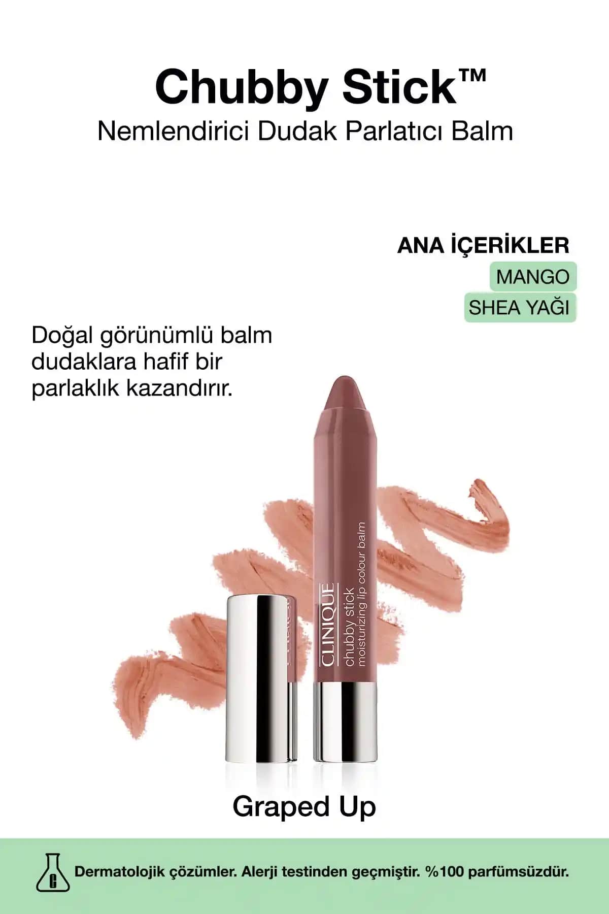 Clinique Chubby Stick Nemlendirici Dudak Parlatıcı Balm 08 Graped Up ile Doğal ve Parlak Dudaklar