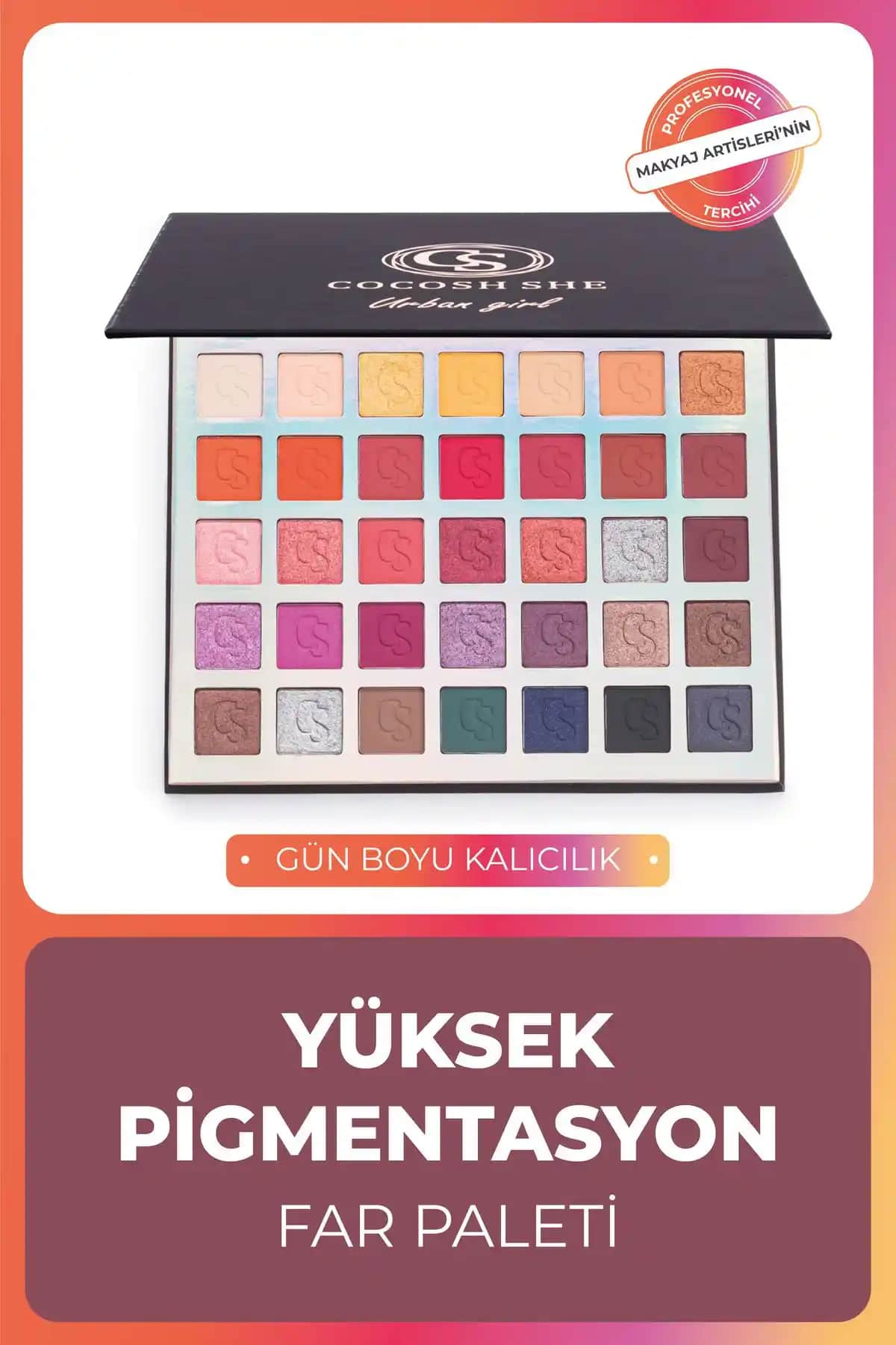 Cocosh She Urban Girl 42 Renkli Göz Farı Paleti ile Renkli ve Çok Yönlü Makyaj Deneyimi