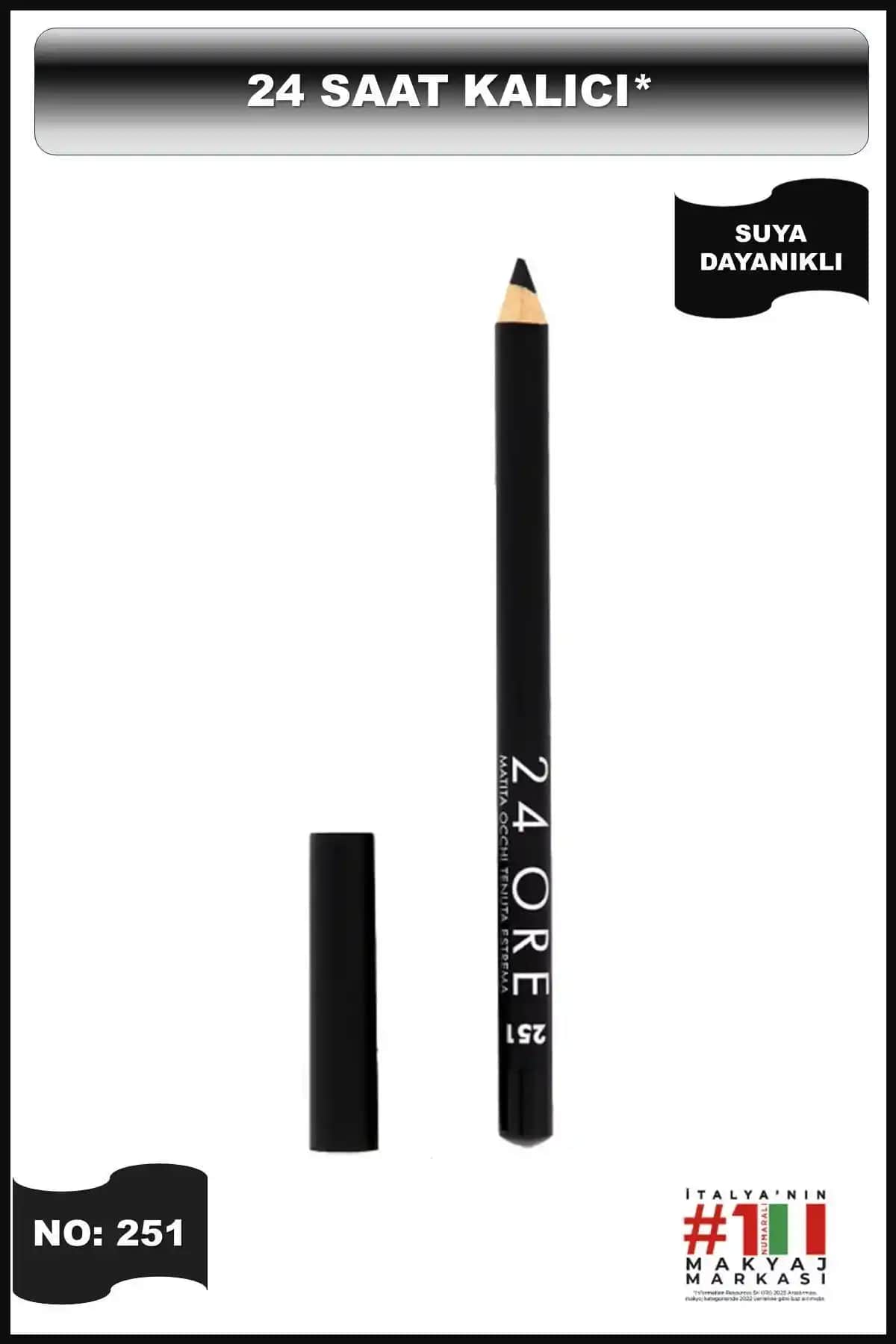 Deborah 24ore Göz Kalemi No: 251 Siyah - Kalite ve Şıklığın Modern Buluşması